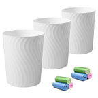 YGJT Small Trash Can, 3 Pack 1.8 Gallons Bathroom Trash Can, Slim Waste Basket by YGJT