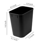 Black Small Trash Can 4Pack, 2Gallon/8L Plastic Office Trash Bin Garbage Can - Image 2