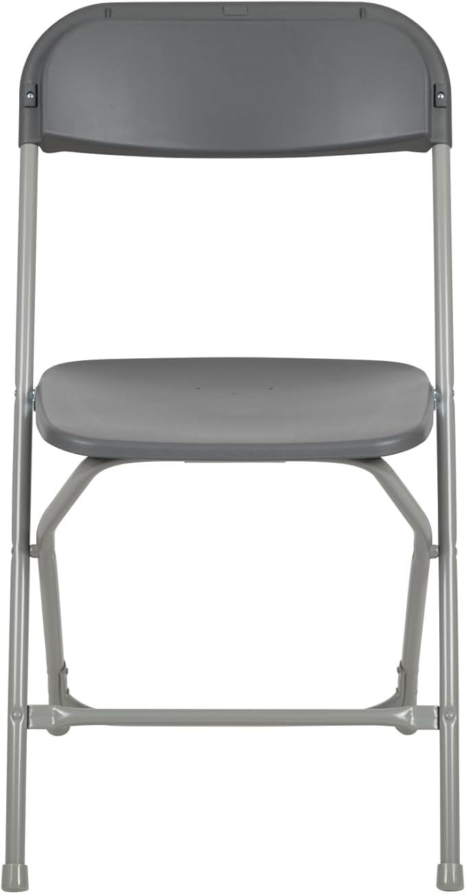 Flash Furniture Hercules Series Plastic Folding Chair - Grey - 4 Pack 650LB Weight Capacity Comfortable Event Chair-Lightweight Folding Chair - Image 13