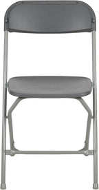 Flash Furniture Hercules Series Plastic Folding Chair - Grey - 4 Pack 650LB Weight Capacity Comfortable Event Chair-Lightweight Folding Chair - Image 13