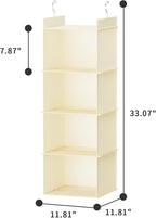 YOUDENOVA Hanging Closet Organizer, 4-Shelf Closet Hanging Shelves - Image 3