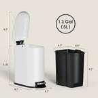 CEROELDA Small Bathroom Trash Can - Image 6