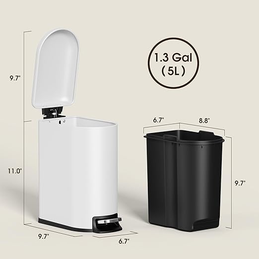 CEROELDA Small Bathroom Trash Can - Image 6
