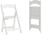 Flash Furniture Hercules Series Folding Chairs for Weddings and Formal Events, Stackable Commercial Event Seats with 1,000-lb. Static Weight Capacity, Set of 2, White by FlashFurniture