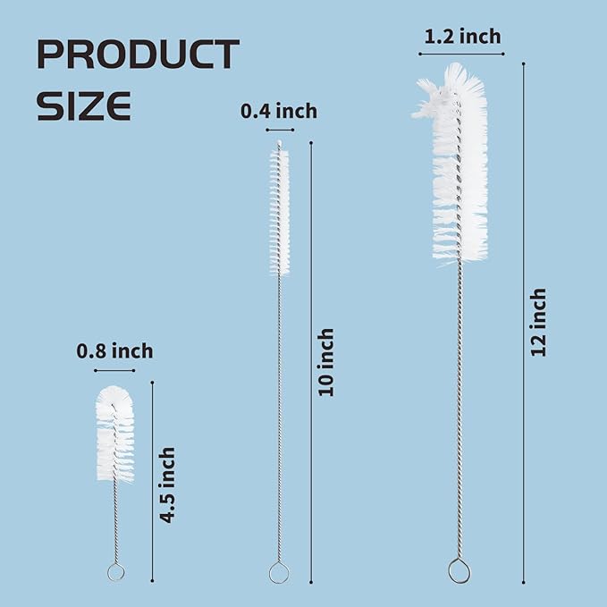 Living and Giving 3Pcs Set of Bottle Brush Flexible Cleaning Brushes Kitchen - Image 6
