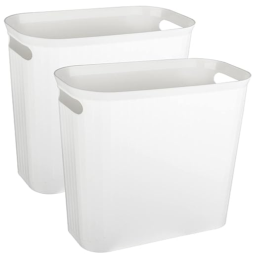 rejomiik Bathroom Small Trash Can Slim Garbage Can Wastebasket 3.5 Gallon by rejomiik