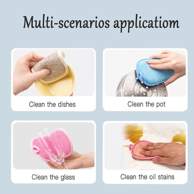 Dish Sponge Kitchen Sponges, Scrub Sponges, Double Sided Cleaning, Non Scratch - Image 7