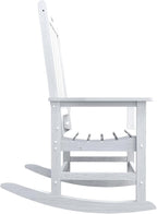 Oversized Rocking Chair Set of 4, Outdoor Rocking Chair for Adults, All Weather Resistant Porch Rocker for Lawn Garden, White - Image 5