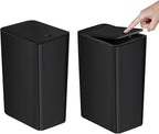 TIPGO Bathroom Trash Can with Lid, 10 Liter/ 2.6 Gallon Slim Garbage Can by TIPGO