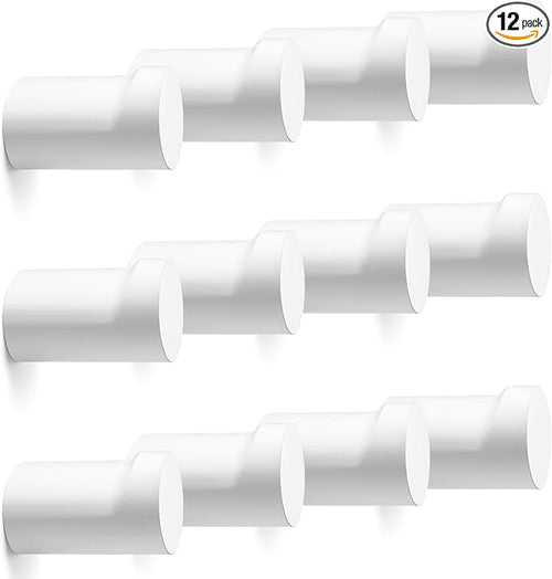 12 Pack Wood Wall Hooks, Modern Decorative Coat Hooks Wall Mounted, Handmade by bsdonte