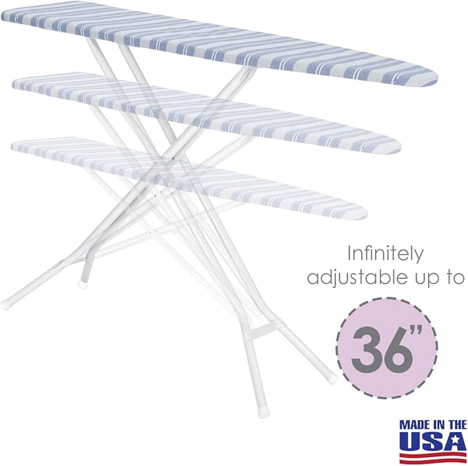 Full Size Ironing Board Made in USA – Blue Stripe by Seymour Home Products 4 - Image 3