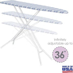 Full Size Ironing Board Made in USA – Blue Stripe by Seymour Home Products 4 - Image 3