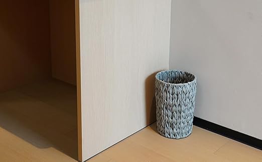 Wicker Trash Can, Small Bathroom Trash Can, Waterproof Wicker Waste Basket - Image 9