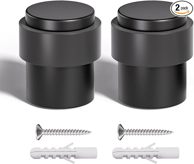 SANATO Black Cylindrical Floor Mounted Stainless Steel 304 Door Stop Door by SANATO
