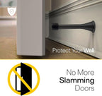 Door Stoppers for Wall – Spring Door Stopper – Black Door Stops – 3-1/4" – - Image 2