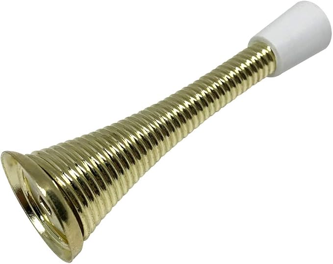 Litepak Spring Door Stop 3" Premium Heavy Duty Stopper Steel w/Plastic Bumper - Image 2