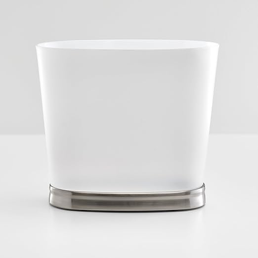 iDesign Slim Bathroom Trash Can, Small Plastic Garbage Can - Image 7