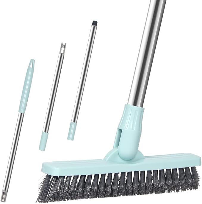 Affogato Floor Scrub Brush Bathroom Long Handle Bathtub Push Broom Shower Tile by Affogato