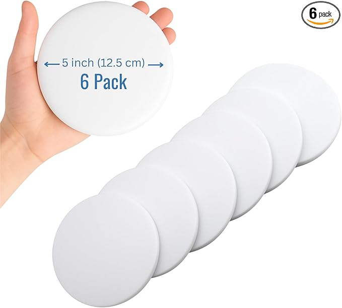 Strongest Home Wall & Door Handle Stopper 5" White Rubber Door Knob, Round Wall by STRONGESTHOME