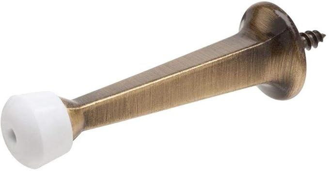 Liberty Premium Door Stop Metal Solid Rigid Door Stopper Brushed 3" - Image 2