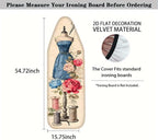 Nuxovilar Vintage Sewing Elements Ironing Board Cover& Floral Design, This - Image 4