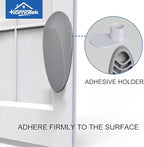 HOMOTEK 2 Pack Rubber Door Stoppers Wedge Grey - Image 5