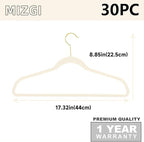 MIZGI Ivory Velvet Hangers 30 Pack, Premium Gold Clothes Hangers Non-Slip Felt - Image 6