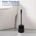 CELOX Toilet Bowl Brush and Holder, Compact Toilet Brush - Image 3