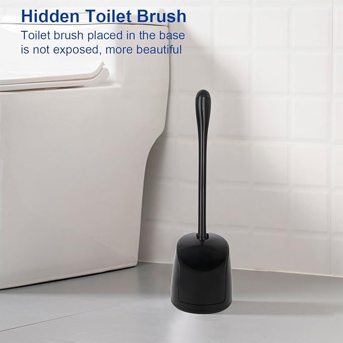 CELOX Toilet Bowl Brush and Holder, Compact Toilet Brush - Image 3
