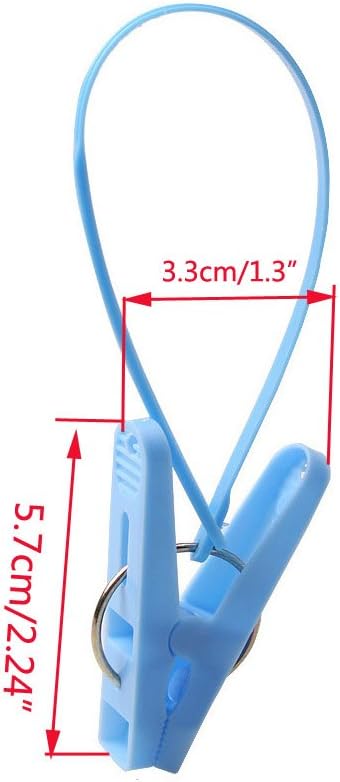 yueton Pack of 12 Clothes Peg Clip Pins Rope Hanging Clothesline Windproof - Image 7