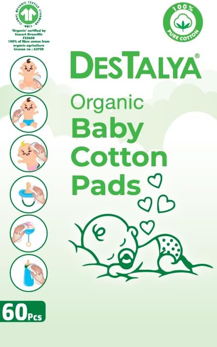 DESTALYA Baby Cotton Pads for Diaper Change | Large Cotton Squares for - Image 2