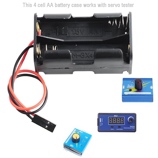 4 Cell 6V AA Battery Holder Case Cover Storage Box w/ 2P FUT J Plug Connector - Image 3