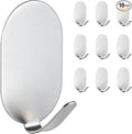 Sticky Adhesive Hooks for Hanging, Key Hooks, Stainless Steel Wall Hooks by IBERDE