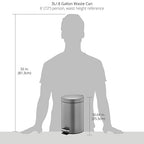mDesign Pedal Bin — Metal Waste Bin - Image 4