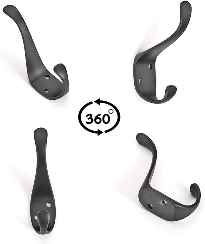 Ambipolar 10-Pack Elegant Coat Hooks Wall Mounted, Decorative Heavy Duty Double - Image 6