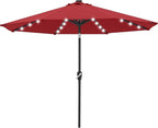 ABCCANOPY Durable Solar Led Patio Umbrellas with 32LED Lights 11FT (Burgundy) by ABCCANOPY