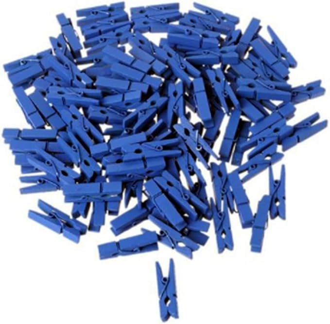 100pcs Mini Natural Wooden Clothes Photo Paper Peg Pin Clothespin Craft Clips by Unknown