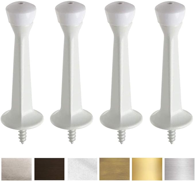 Liberty Premium Door Stop Metal Solid Rigid Door Stopper Brushed 3" by Litepak