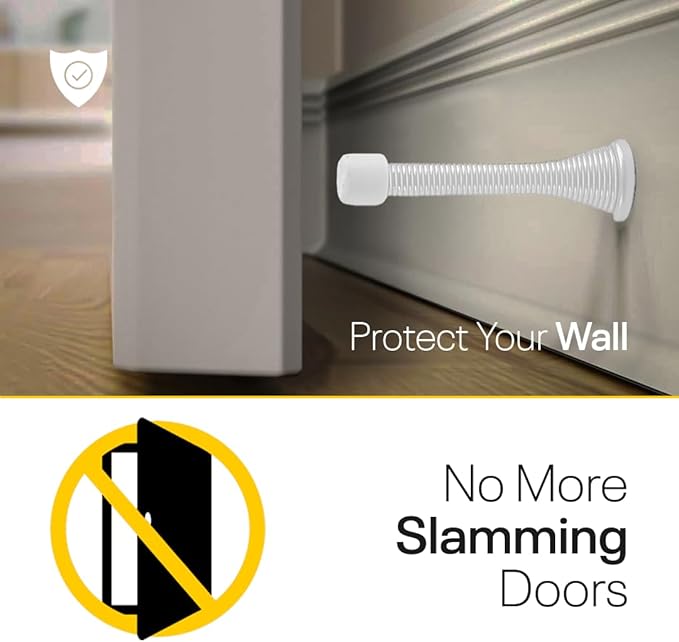 Door Stoppers for Wall – Spring Door Stopper – Door Stoppers – 3-1/4" – Door - Image 2