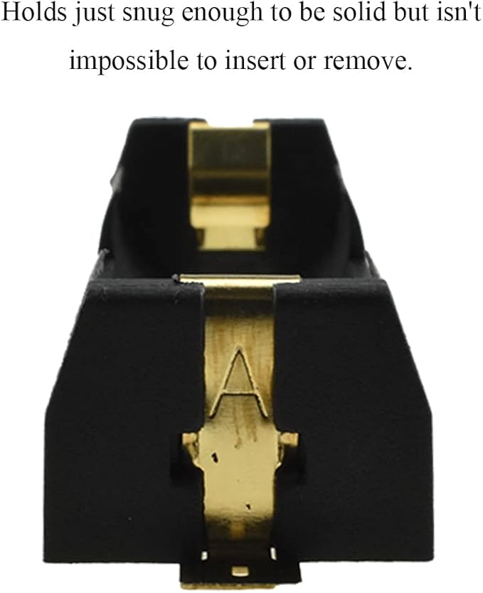 HAHIYO 18650 1 Slot Battery Holder Clip Storage Case Copper Good Contacts 3.7V - Image 3