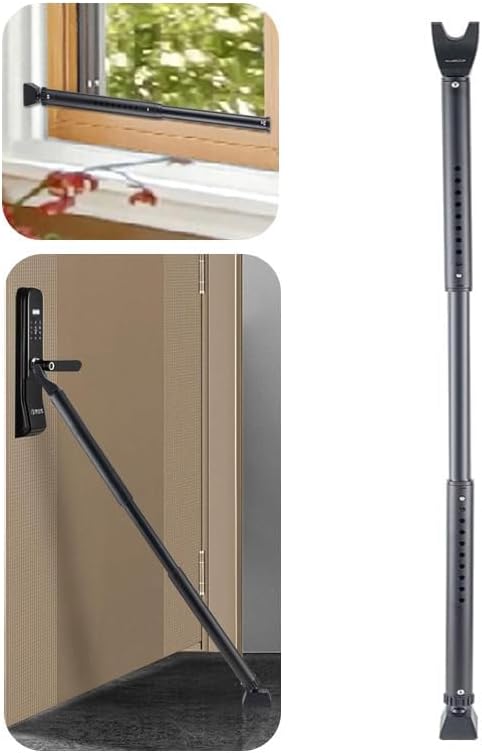 2-in-1 Door Security Bar & Sliding Patio Door Stopper Security Jammer Bar Child - Image 3