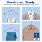 HOUSE DAY Grey Plastic Hangers 60 Pack, Non-Slip Plastic Hanger - Image 3
