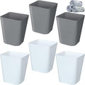 Eccliy 6 Pack Small Trash Cans for Bathroom Plastic Trash Can by Eccliy
