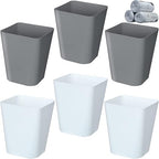 Eccliy 6 Pack Small Trash Cans for Bathroom Plastic Trash Can by Eccliy