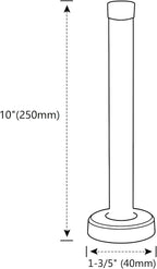 10 Inch Door Stopper Extra Long Door Stop Wall Mounted Extended Doorstop - Image 2