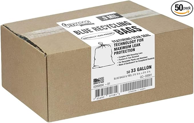 Ultrasac - Recycling Bag, 33 Gallon, .9 Mil, Translucent Blue by Ultrasac