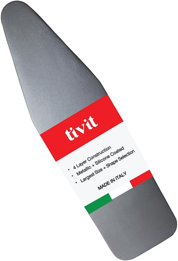 TIVIT Ironing Board Cover 13 x 35” – Made in Italy, Alumitek PRO Heat-Reflective by TIVIT
