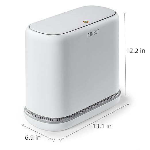 funest Bathroom Trash Can, 3.3 Gallon Slim Trash Can - Image 7