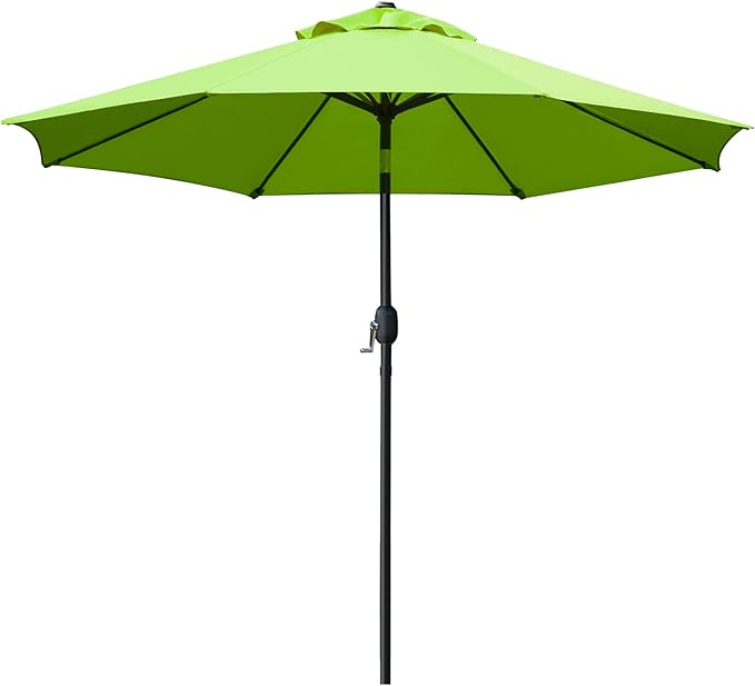 Sunnyglade 9' Patio Umbrella Outdoor Table Umbrella with 8 Sturdy Ribs (Grass Green) by Sunnyglade