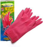 Mamison Quality Kitchen Non-Slip Reusable Rubber Gloves Pink Color, Pet Care by QualityKitchenandHome